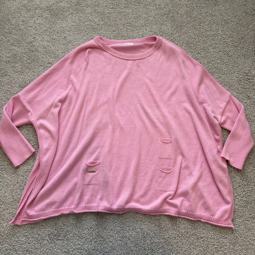 Mersea Catalina Traveler Sweater Womens One Size Pink Relaxed Lounge Casual
